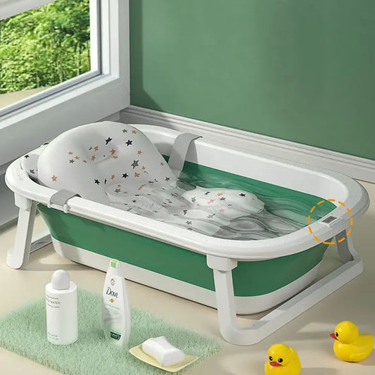 Bañera plegable de doble uso para bebés, bañera grande para el hogar, suministros para niños recién nacidos
